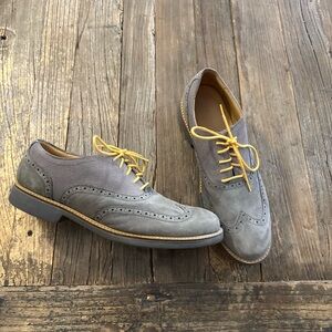 Cole Haan Gray Oxfords with Yellow Laces